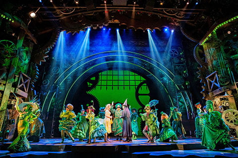 Cast of Wicked on stage. Photo by Mark Senior